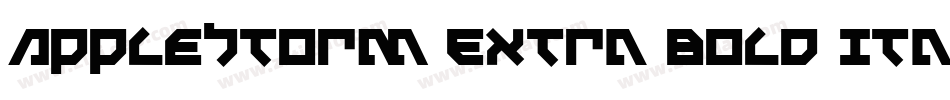 AppleStorm Extra Bold Italic字体转换